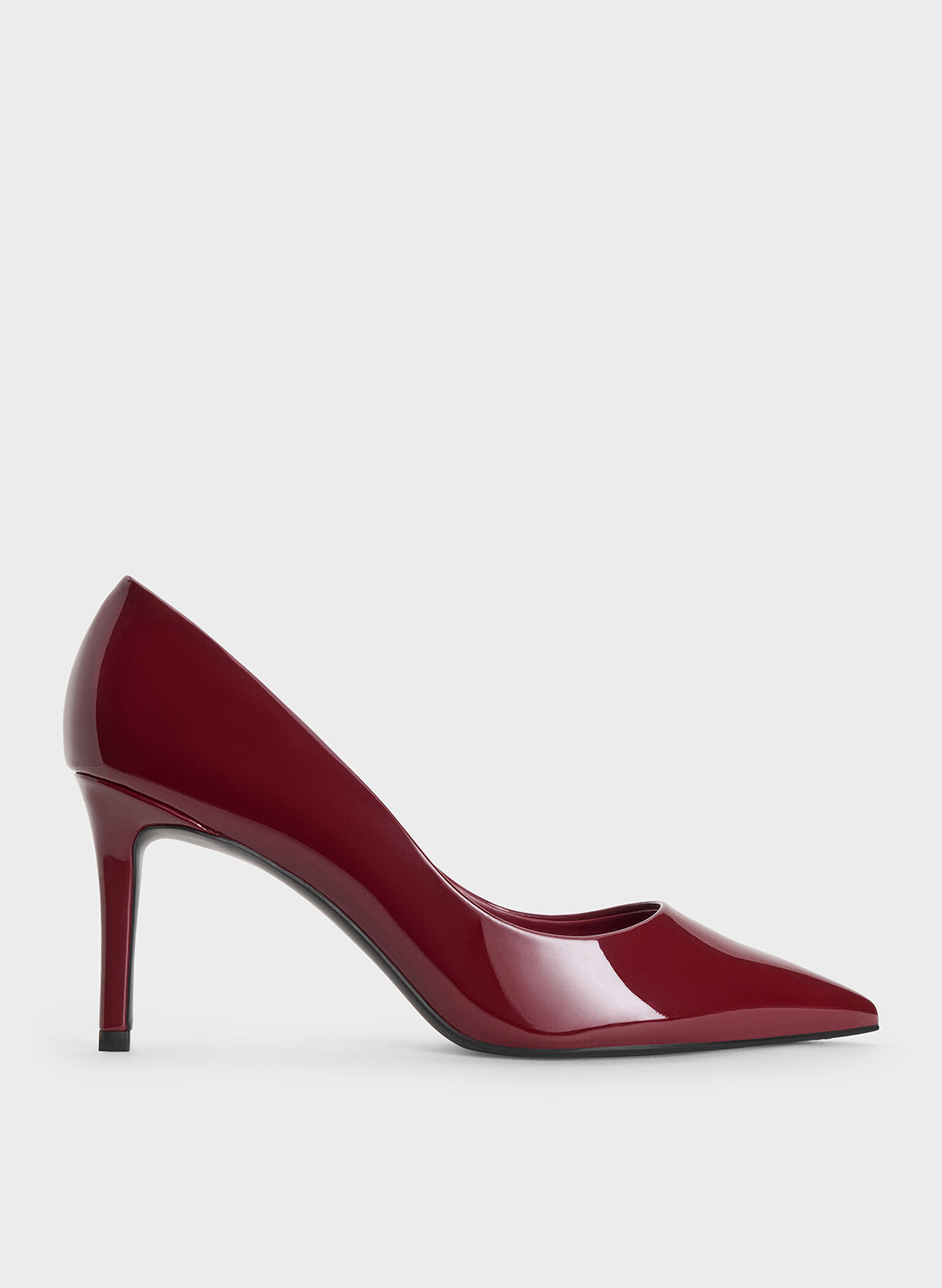 Emmy Patent Pointed Toe Stiletto Pumps, Red, hi-res
