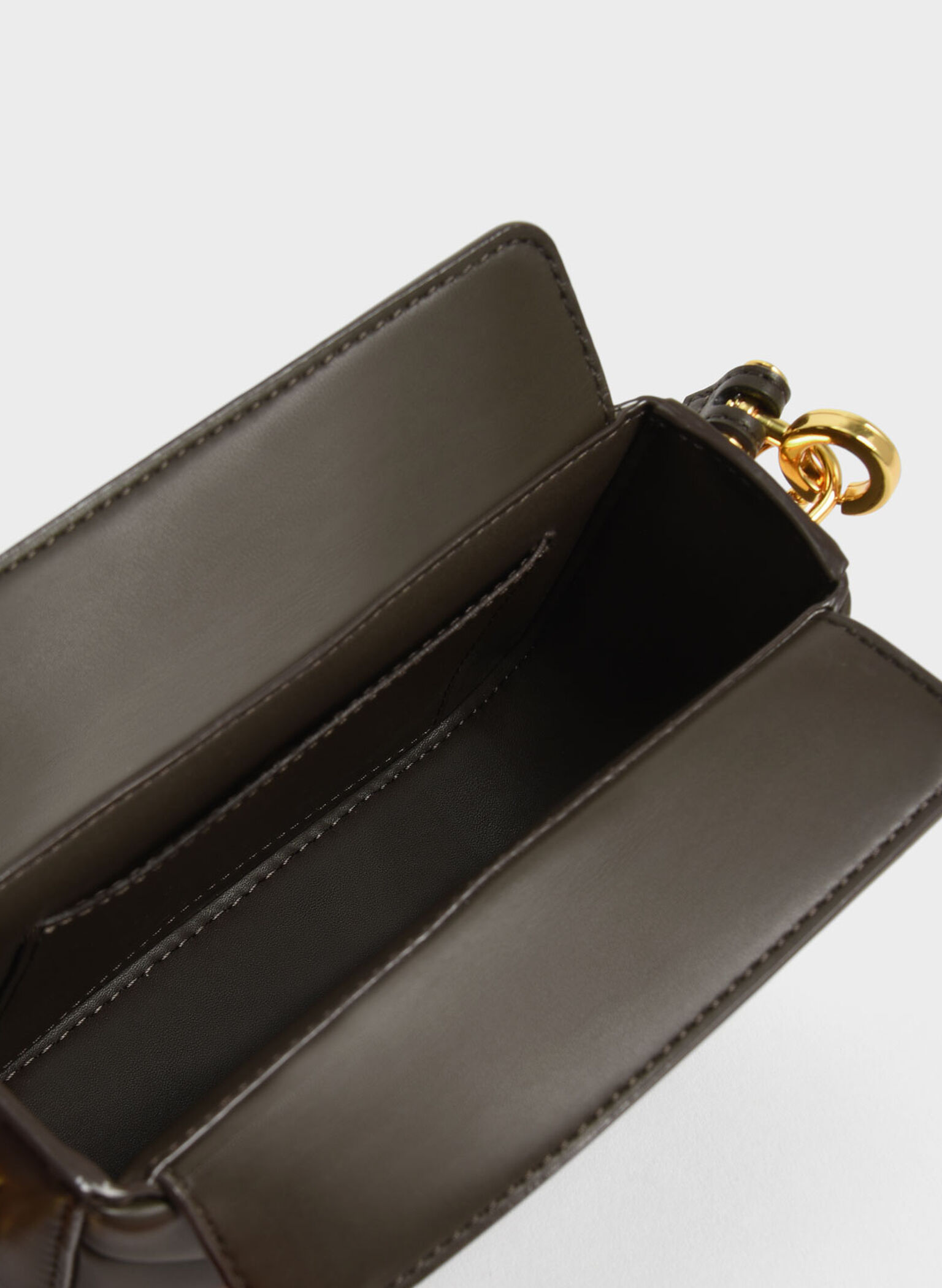 Mini Danika Chunky Chain Padded Bag, Dark Moss, hi-res