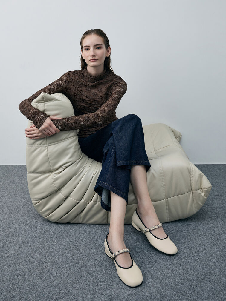 Braided-Strap Mary Janes, Chalk, hi-res