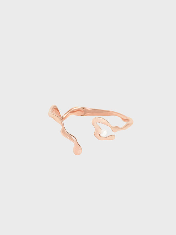 Sculpted Cuff Bracelet, Rose Gold, hi-res