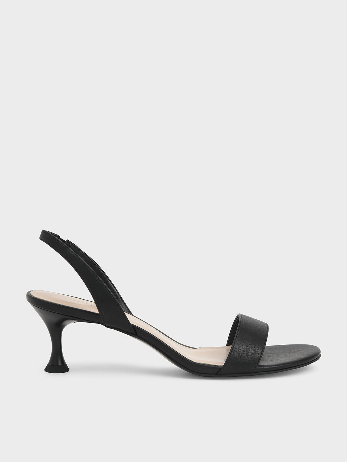 black medium heel sandals