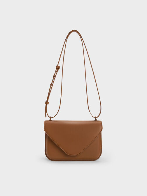 Camelia Envelope Crossbody Bag, Chocolate, hi-res