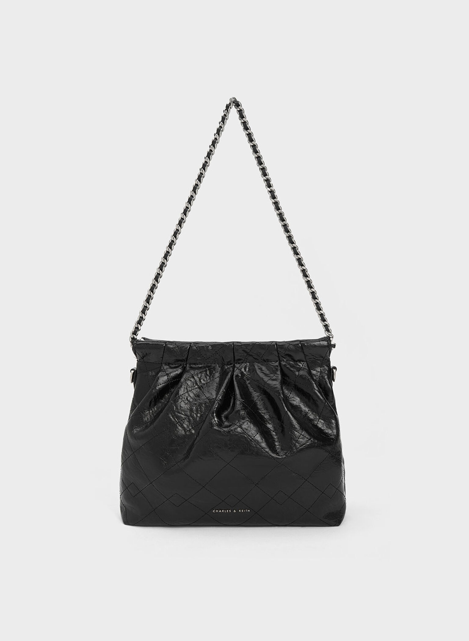 Duo Chain Handle Shoulder Bag, Noir, hi-res