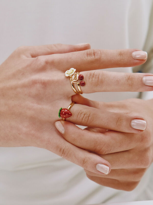 Francie Strawberry Ring, Gold, hi-res