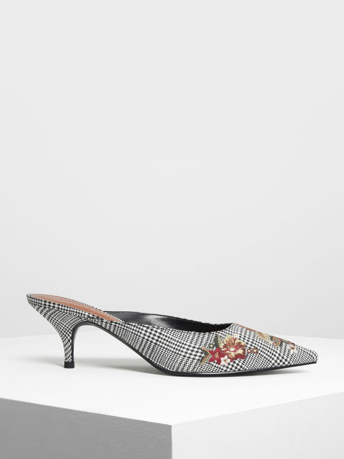 Floral Embroidery Mules