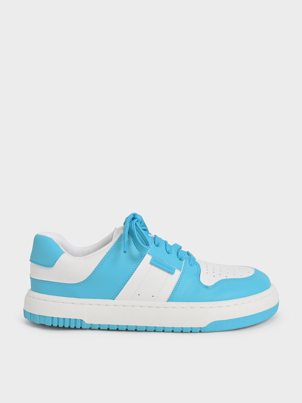 Two-Tone Low-Top Sneakers, Blue, hi-res