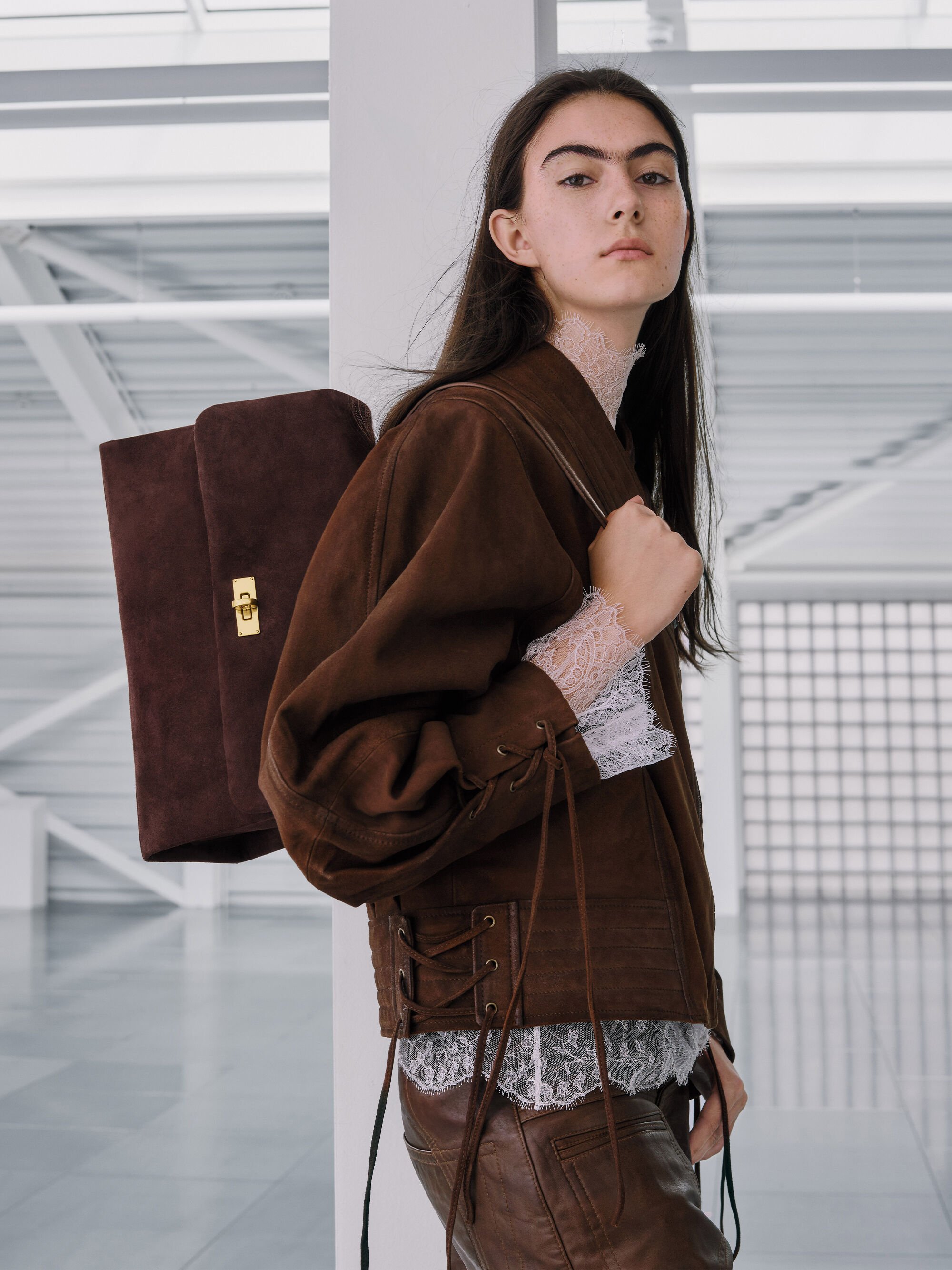 Espresso Brown Kerry Top Handle Satchel Bag - Espresso Brown