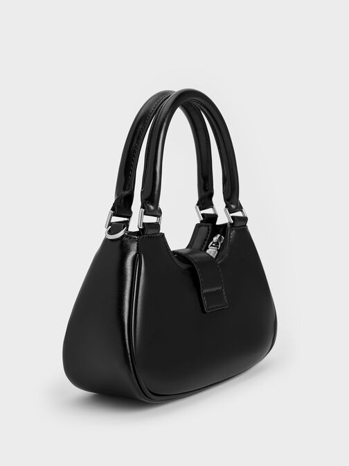 Avis Belted Top Handle Bag, Noir, hi-res