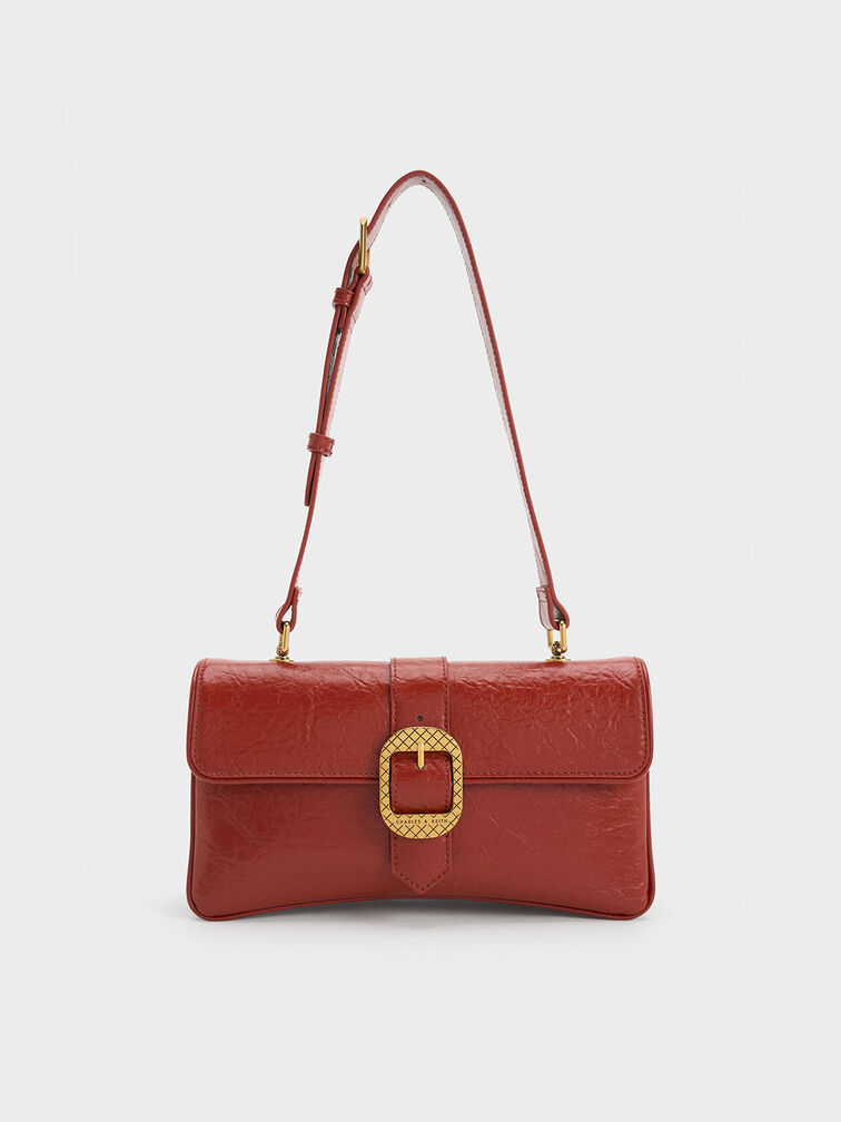 Eilith Buckled Bag, Brick, hi-res
