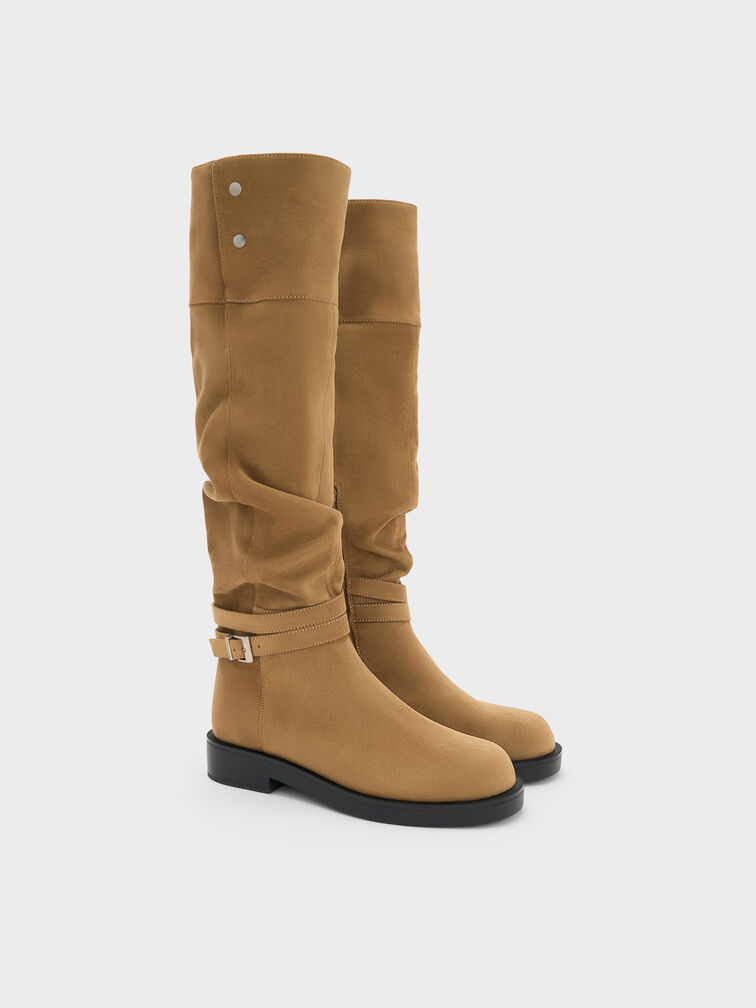 Eilis Faux Suede Thigh-High Boots, Camel, hi-res