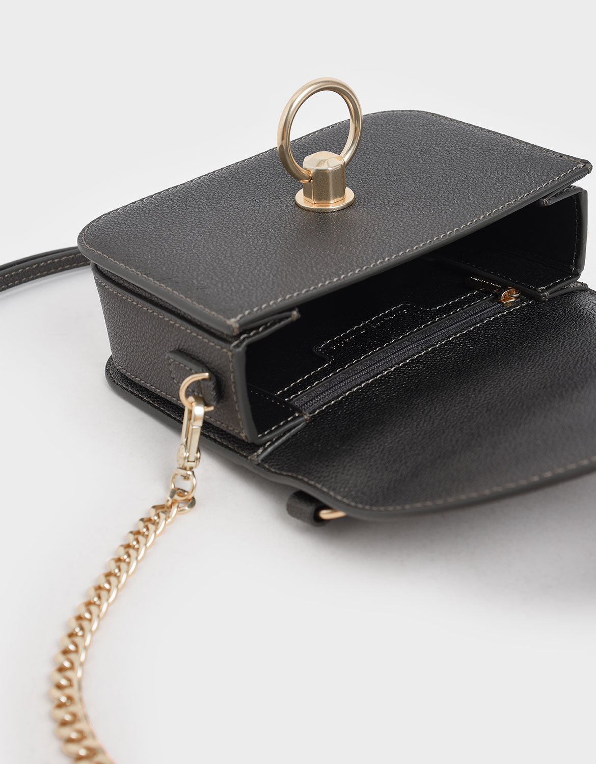charles and keith pewter bag