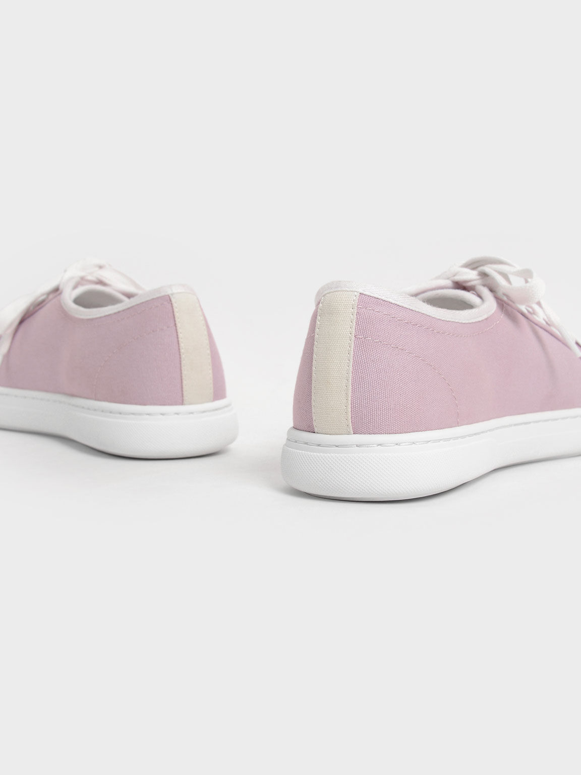 Recycled Cotton Pointed Toe Sneakers, Lilac, hi-res