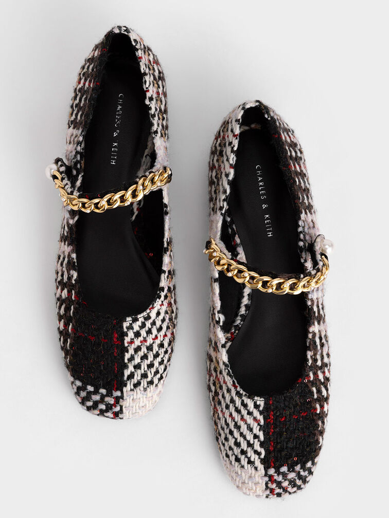 Woven Chain-Link Mary Jane Flats, Multi, hi-res