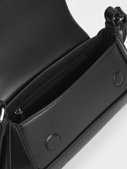 Olivia Trapeze Shoulder Bag, Noir, hi-res