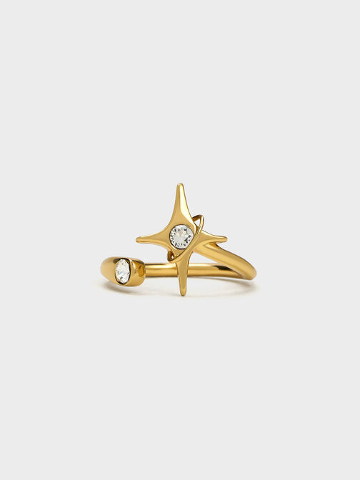 Estelle Star Crystal Ring, Gold, hi-res