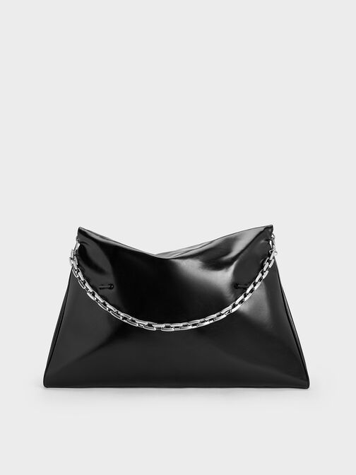 Andromeda Chunky-Chain Trapeze XL Tote Bag, Noir, hi-res