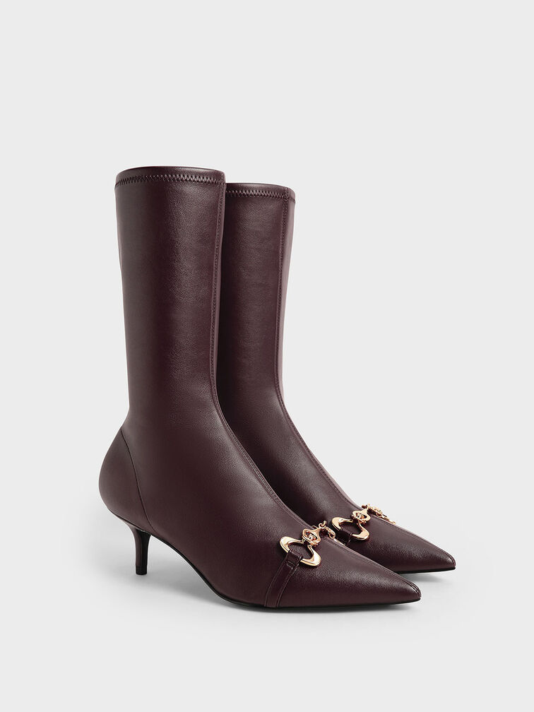 Elery Slip-On Ankle Boots, Dark Brown, hi-res