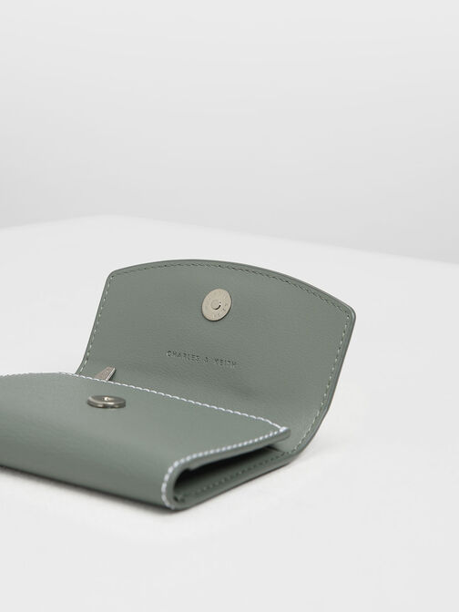 Single Flap Mini Wallet, Moss, hi-res