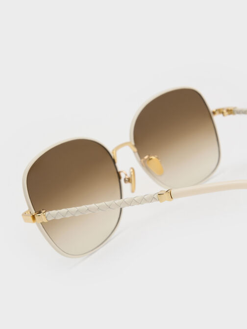 Ivette Butterfly Sunglasses, Cream, hi-res