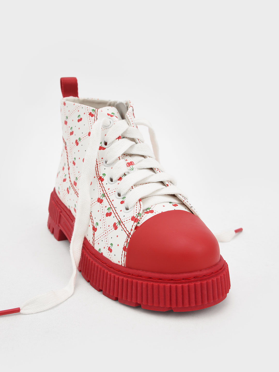 Red high best sale top boots