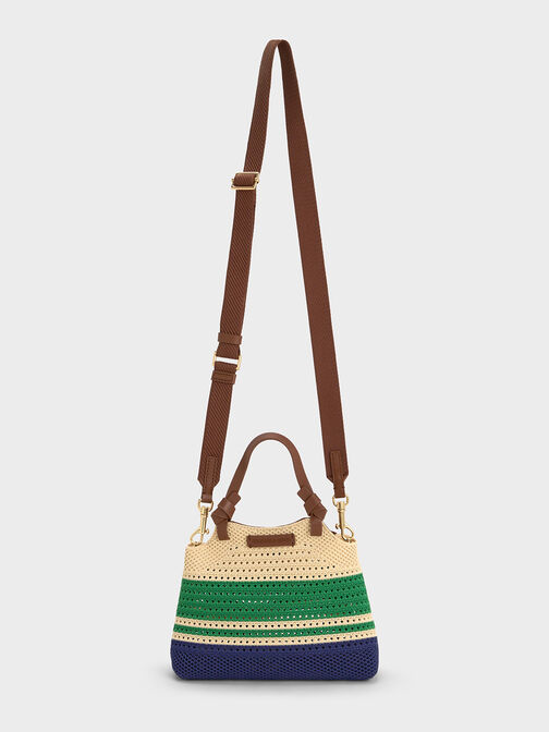 Ida Striped Knotted Handle Tote Bag, Multi, hi-res