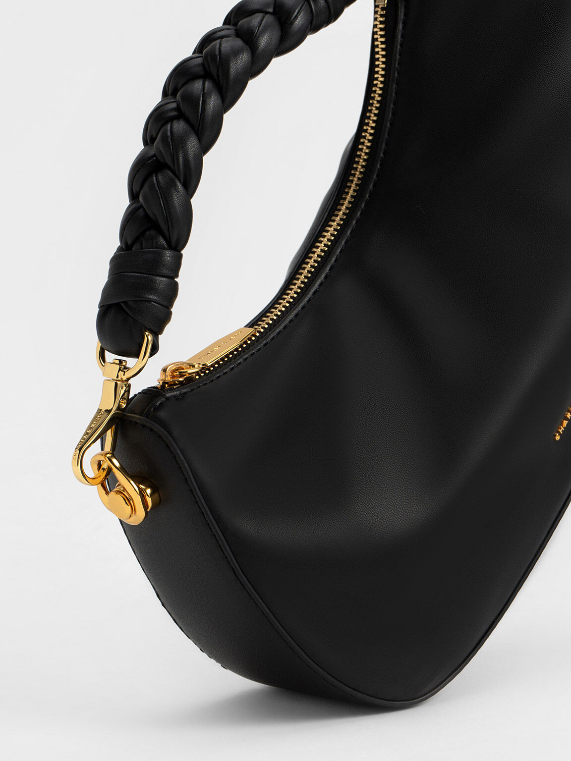 Moira Sculptural Shoulder Bag, Black, hi-res
