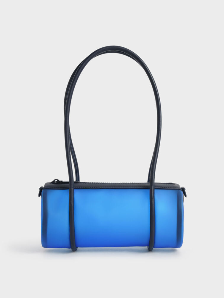 Charles & Keith Double Handle Messenger Bag in Blue