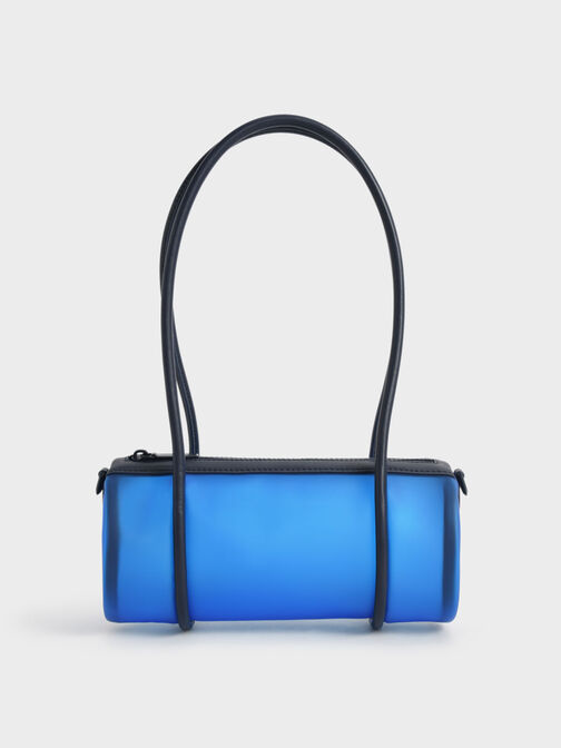 Double Handle Hobo Bag, Blue, hi-res