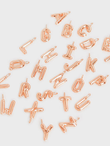 Alphabet 'N' Charm, Rose Gold, hi-res