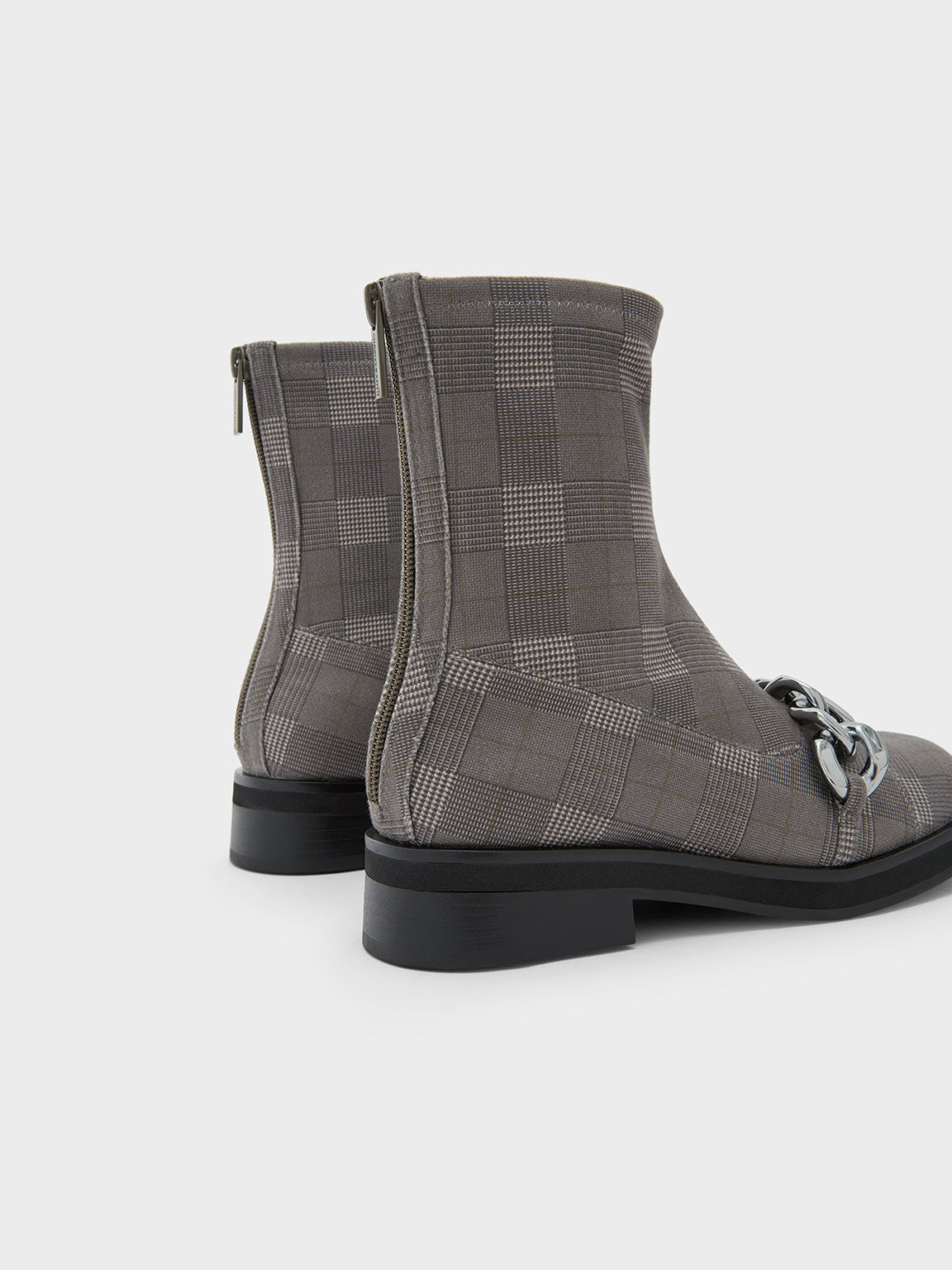 Chunky Chain Link Ankle Boots, Multi, hi-res