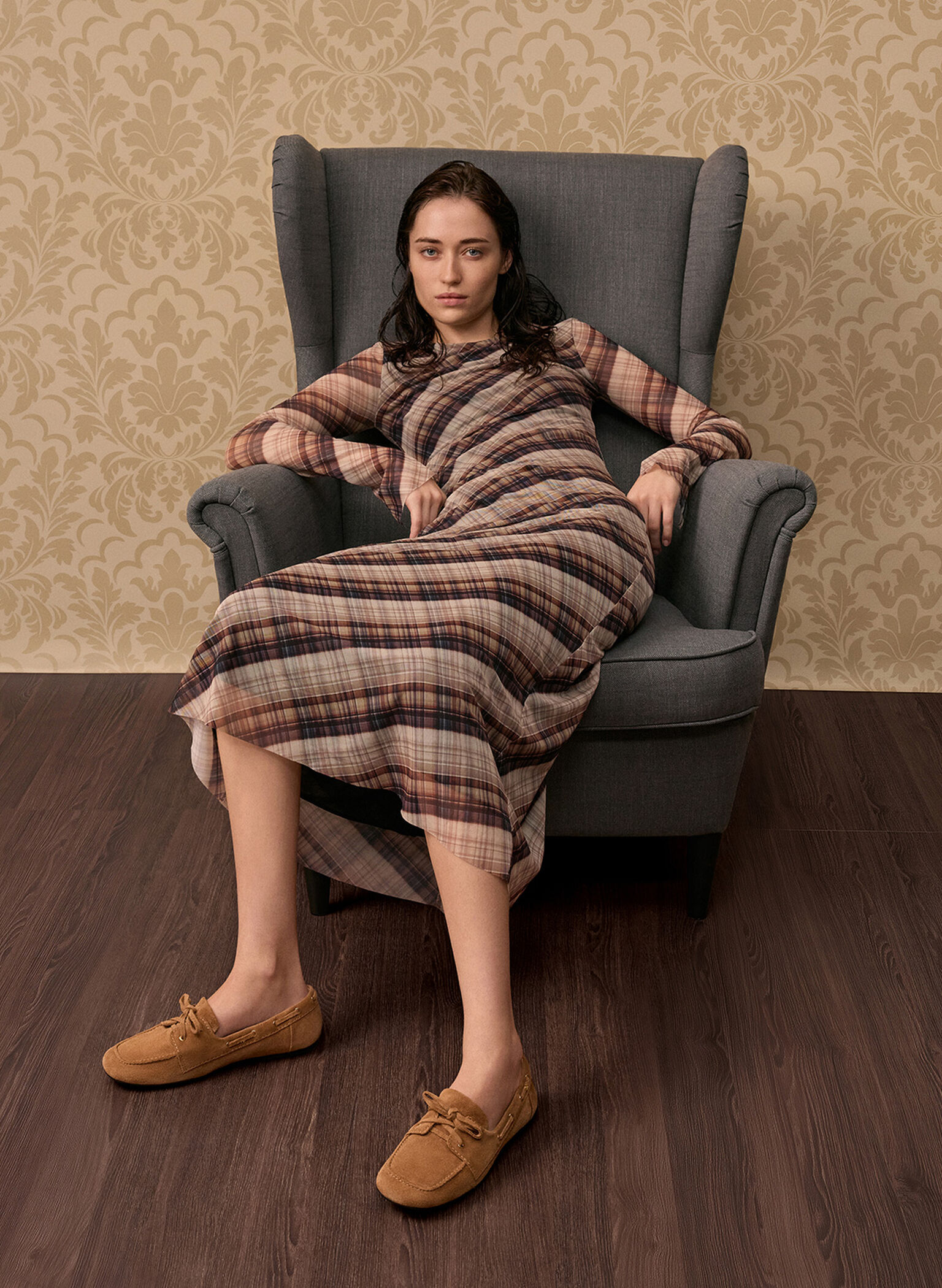 Kori Suede Boat Shoes, Cognac, hi-res