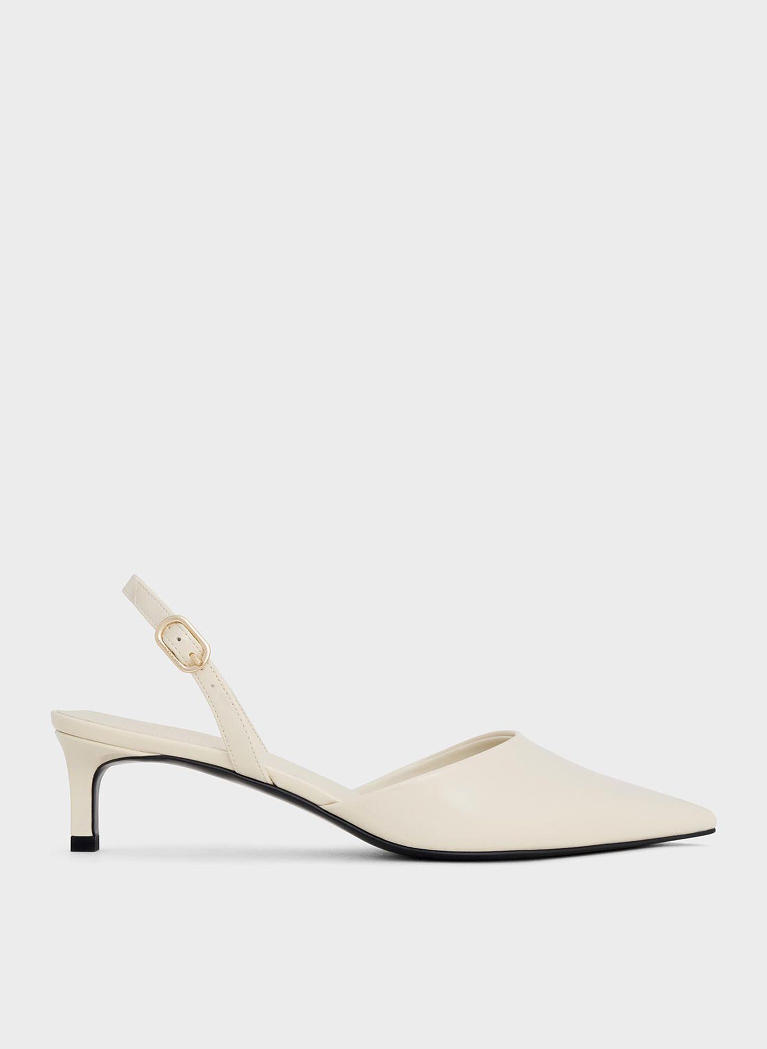 Zapatos destalonados bajos de charol, Blanco tiza, hi-res