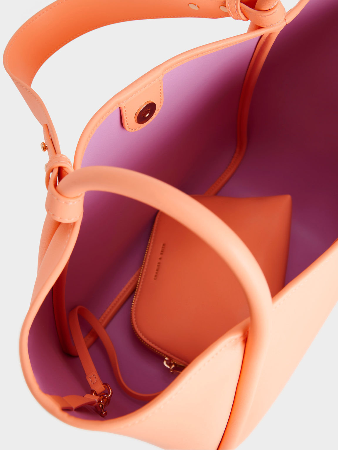 Tubular Slouchy Tote Bag, Orange, hi-res