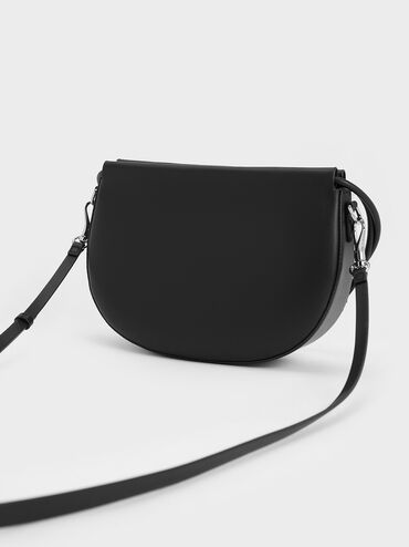 Elora Curved Top Handle Bag, Noir, hi-res