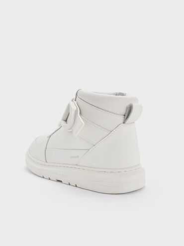 Girls' Gabine Leather High-Top Sneaker, White, hi-res