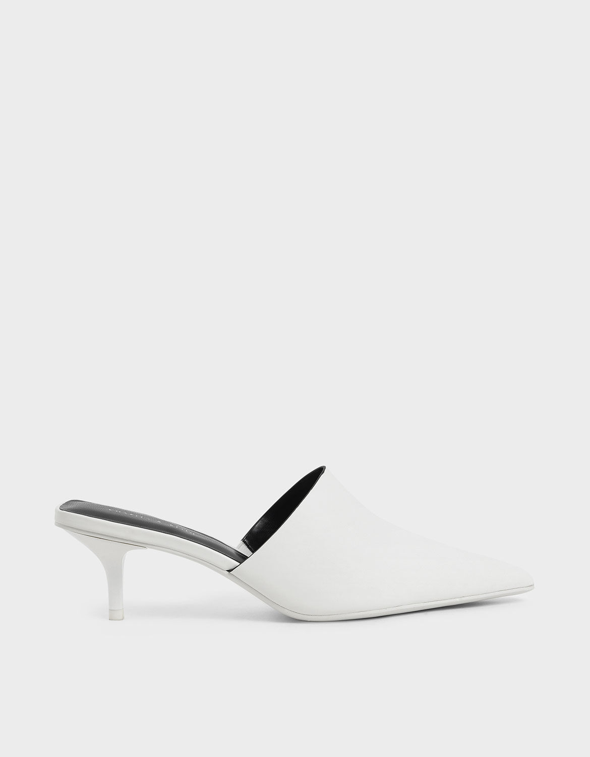 white pointed mules