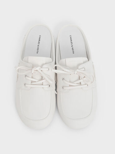 Slip-On Boat Shoes, White, hi-res