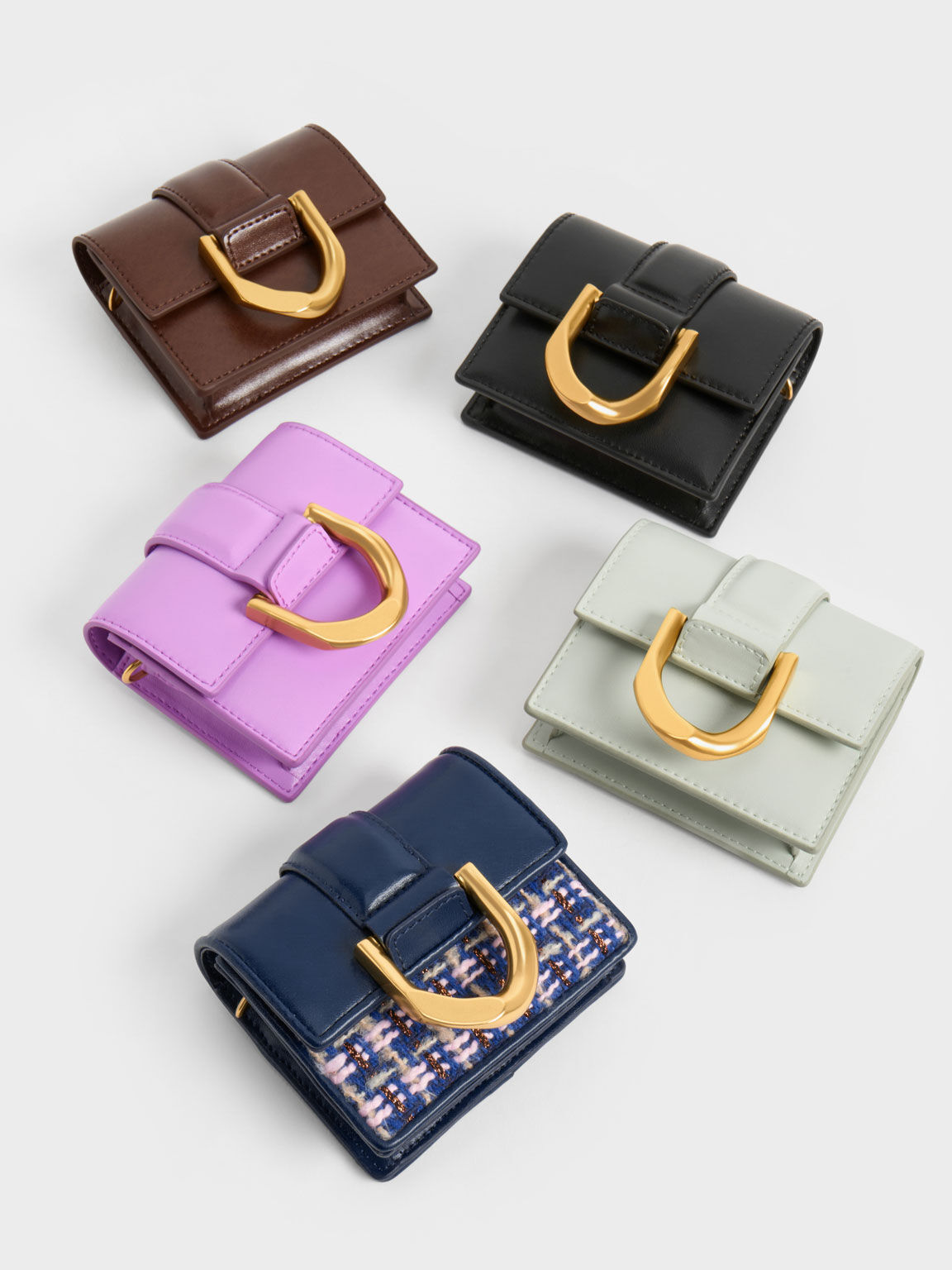 Gabine Chain-Link Cardholder, Violet, hi-res