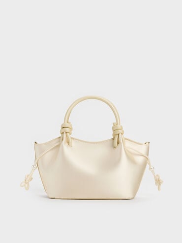 Sammie Pearl-Butterfly Knotted-Handle Tote Bag, Butter, hi-res
