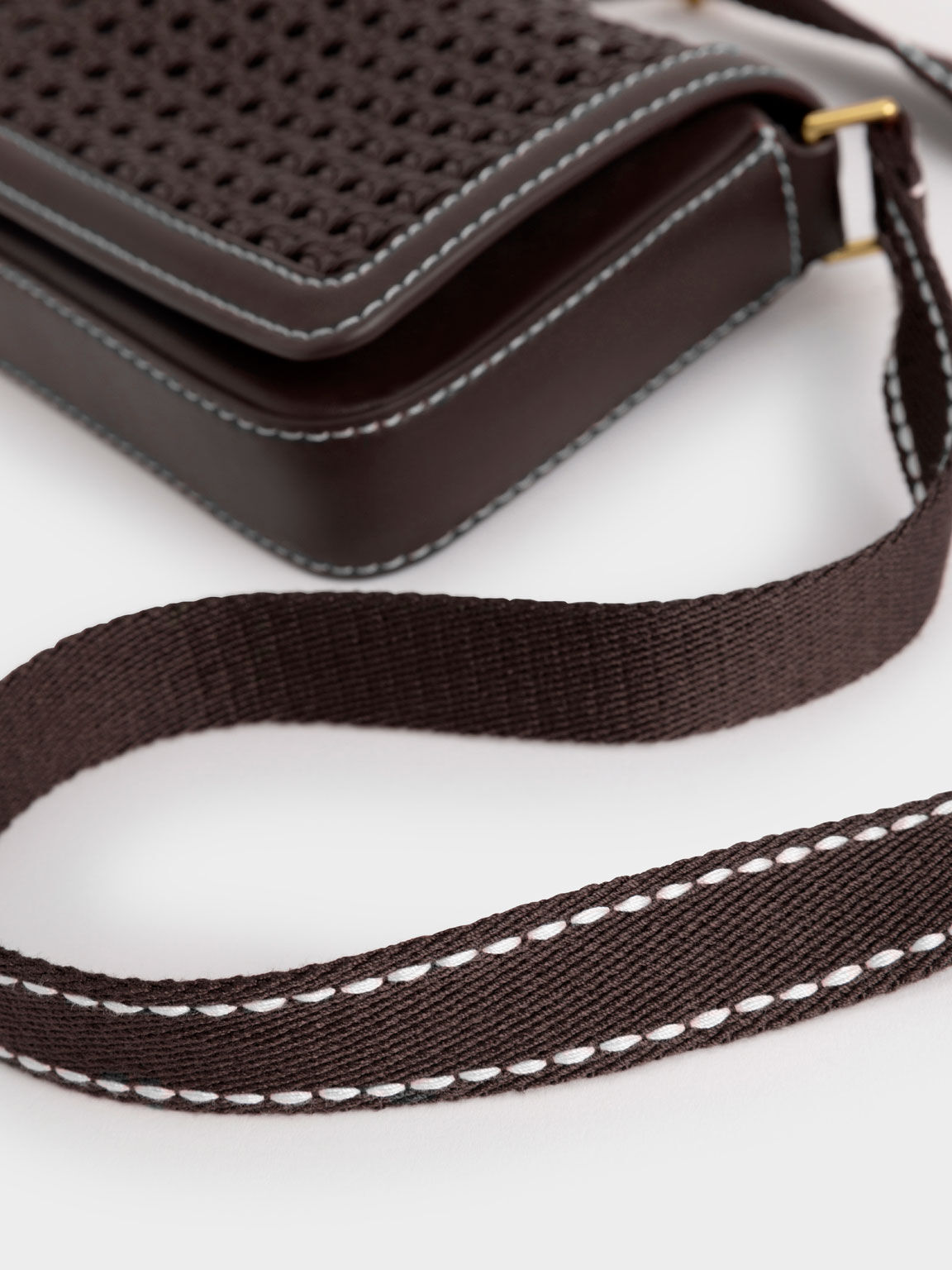 Cecily Woven Shoulder Bag, Dark Moss, hi-res