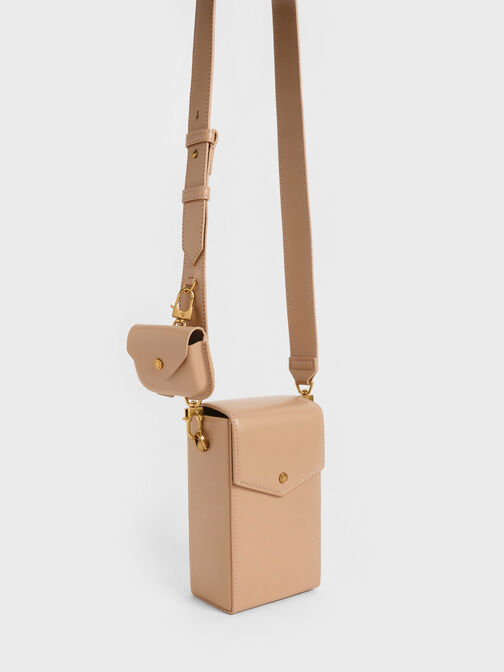 Elongated Crossbody Bag, Beige, hi-res