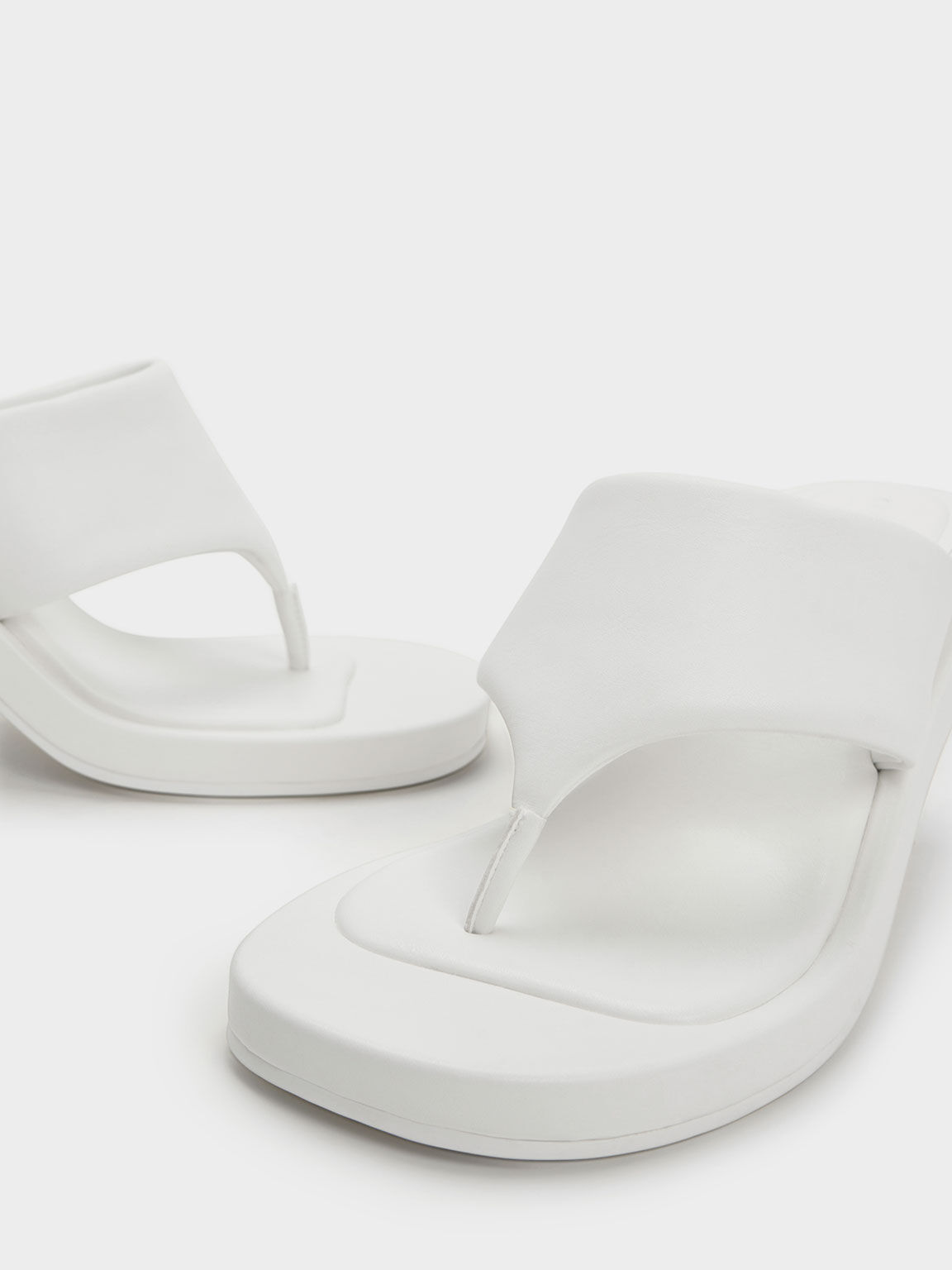 Noemi Spool Heel Sandals, White, hi-res