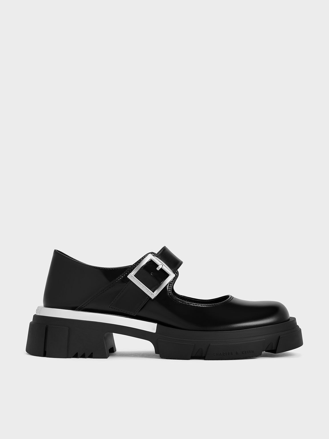 Dakota Metallic Accent Mary Janes Black