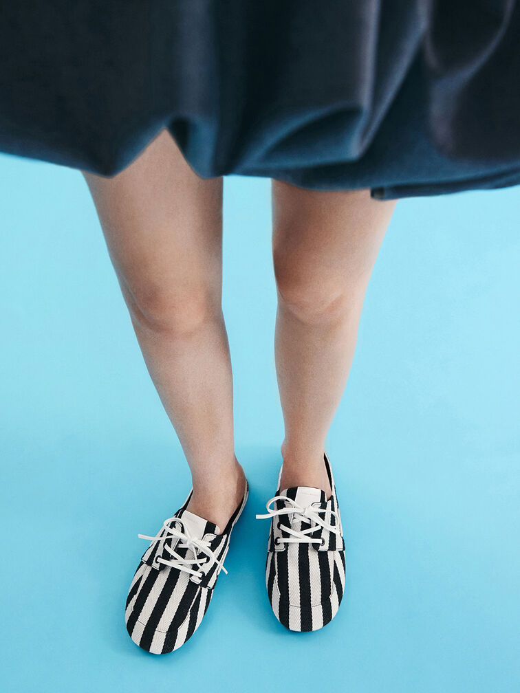 Striped Slip-On Boat Shoes, Multi, hi-res