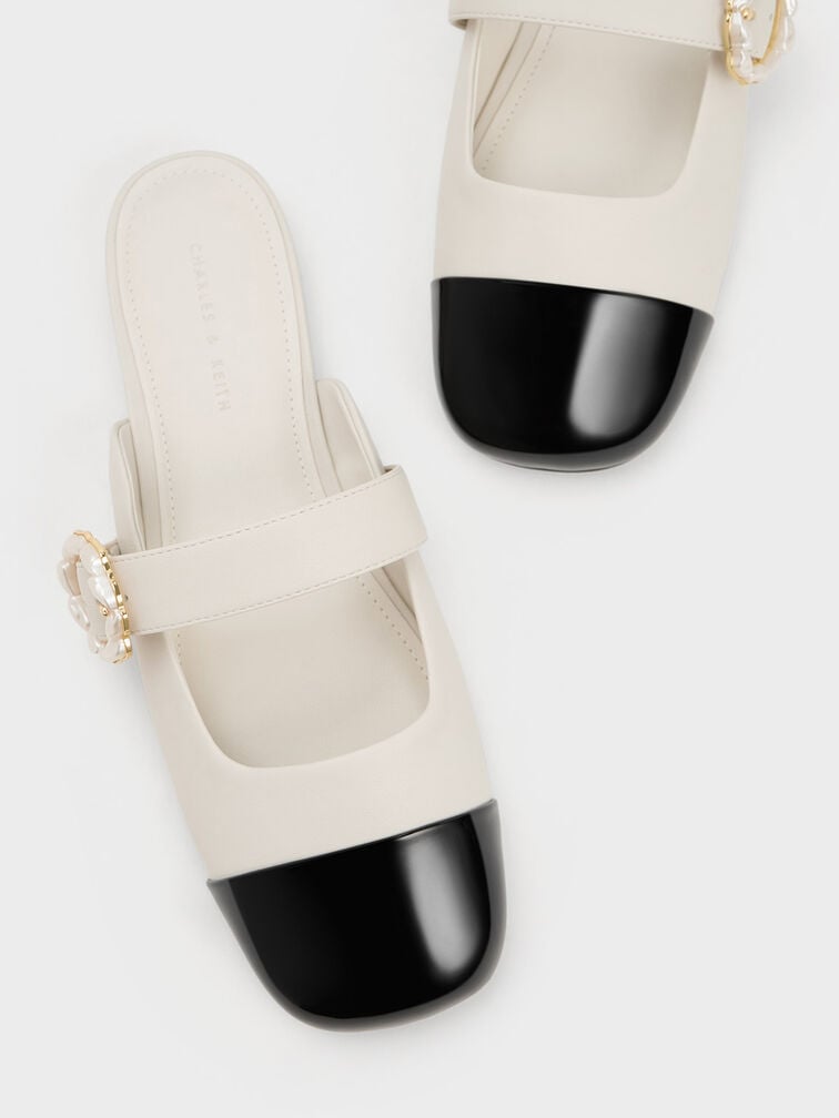 珍珠釦環穆勒鞋, 混色, hi-res