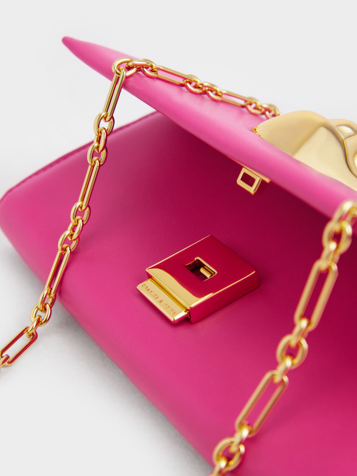 Calliope Push-Lock Wallet, Fuchsia, hi-res