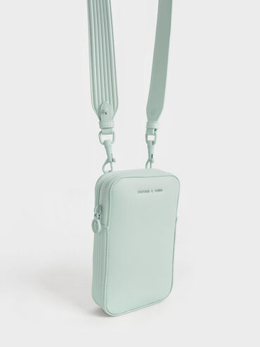 Long Crossbody Bag, Mint Green, hi-res