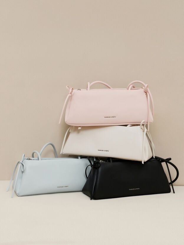 Hazel Bow Shoulder Bag, Meringue White, hi-res