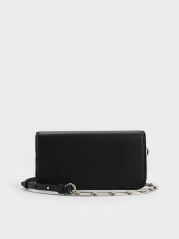 Lane Chain-Handle Wallet, Noir, hi-res