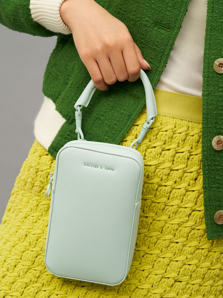 Long Crossbody Bag, Mint Green, hi-res